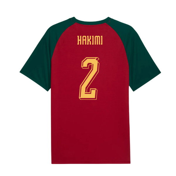 2026-2027 Morocco Warm Up Jersey (Dark Crimson) (Hakimi 2)-SoccerKits Hub | Buy Soccer Jerseys Online